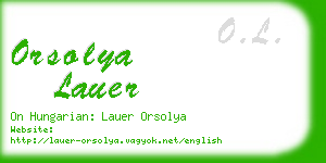 orsolya lauer business card